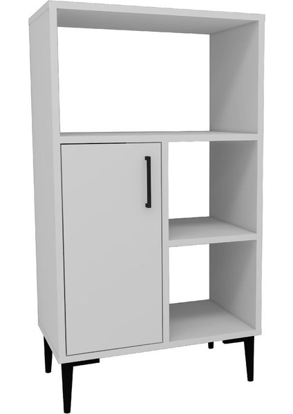 Sanimas 5 Raflı Kapaklı Çok Amaçlı Mutfak Dolabı, Beyaz - Sanimas fırsatları