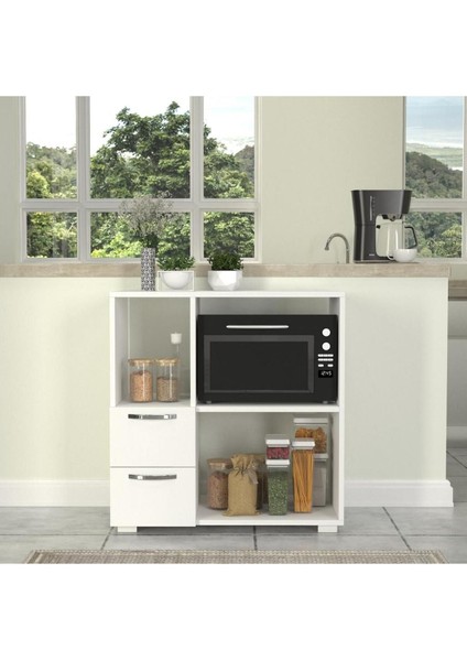 Ece Çok Amaçlı Dolap - Mutfak Dolabı Beyaz