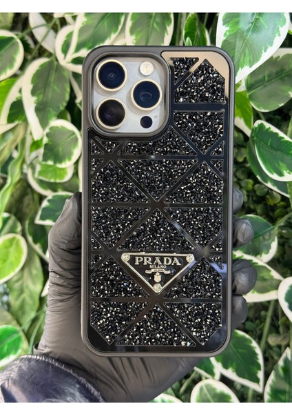 IPHONE 15 Pro Max Aynalı Lüx Taşlı Kılıf