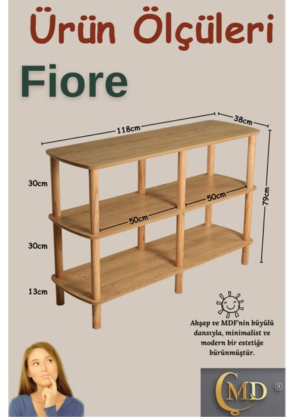 Fiore Çok Amaçlı Dolap: Minimalist Mdf ve Ahşap Tasarım