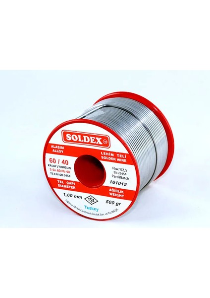 60-40 Lehim Teli 500 gr 3 mm - Sn:60 / Pb:40