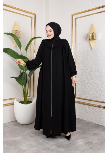 Ön ve Arka Robalı Ferace - Siyah / F0142 modelleri