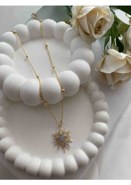 Çelik Zirkon Taşlı Yıldız Model Yeni Sezon Trend Model Kolye fiyatları