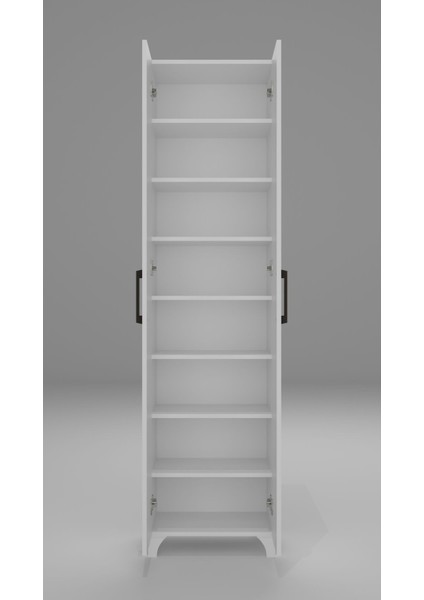 Long 2 Kapaklı Raflı Çok Amaçlı Dolap Banyo Balkon Kiler Mdf