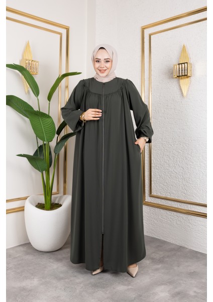 Ön ve Arka Robalı Ferace - Siyah / F0142 fırsatları