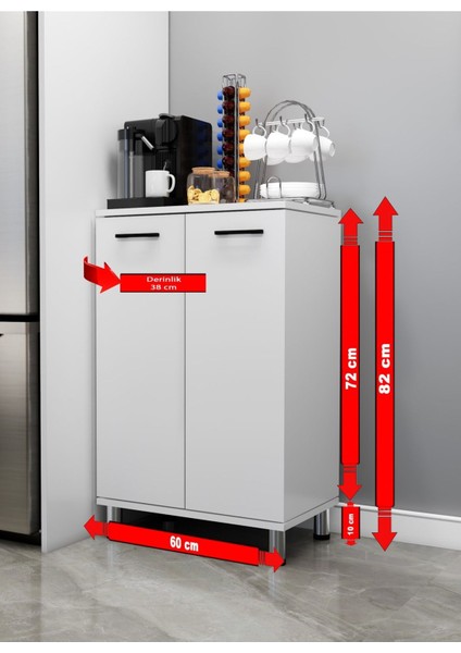 Modüler Çok Amaçlı Mutfak Dolabı 2 Kapaklı , Kendi Dolabını Kendin Tasarla Kn 101 fiyatları