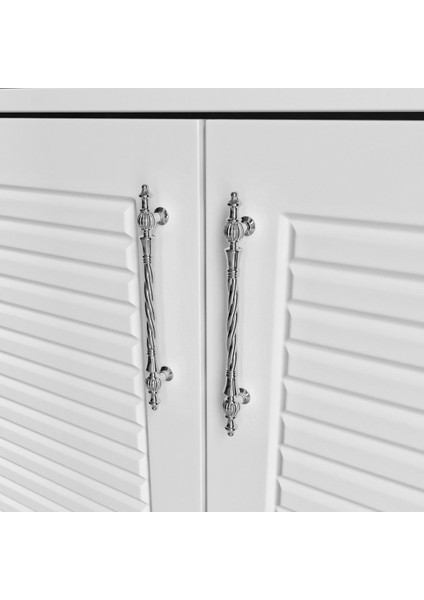 Panjurlu Metal Kulp Çok Amaçlı Dolap Mutfak Balkon Kiler Banyo Ayakkabılık Dolabı Beyaz Gümüş fiyatları