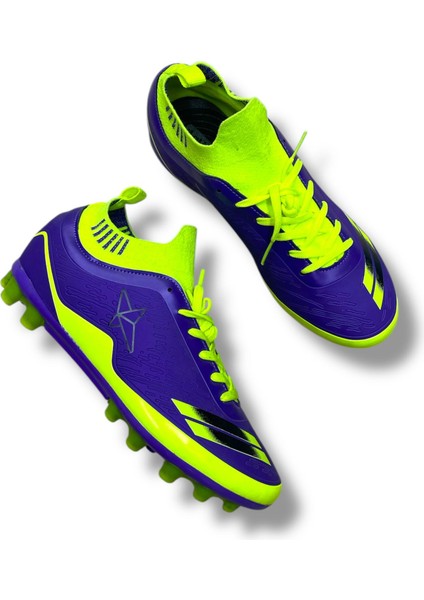 Çoraplı Krampon Siyah Sarı Desenli