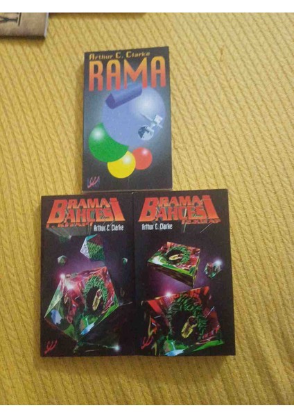 3 Adet Kitap Arthur C,clarke Toplam 3 Kitap Rama-Rama Bahcesi -Rama Bahcesi 2 Nolu Kitaplar
