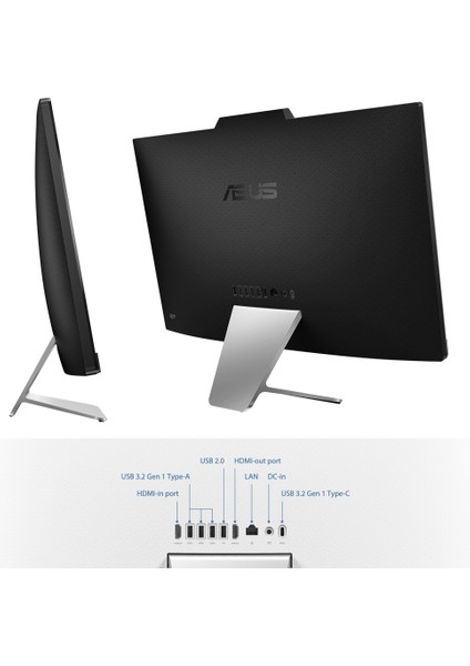 A3402WBAK Intel Core I5-1335U 16GB 2 Tb SSD 23.8" Fhd W11HOME Siyah I58512B0D-TB19 All-in-One Bilgisayar