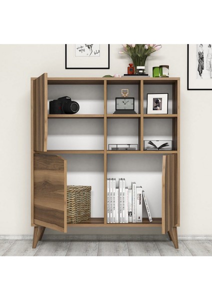 Pulse Çok Amaçlı Dolap - Kitaplık - Ceviz / Ceviz fiyatları