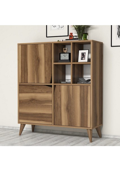 Pulse Çok Amaçlı Dolap - Kitaplık - Ceviz / Ceviz modelleri