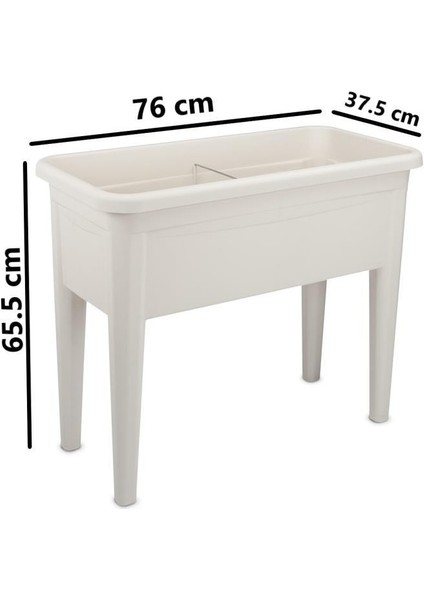 SO-AB03 Dekoratif Ayaklı Bahçe Yetiştirme Saksı 60 Litre No 3