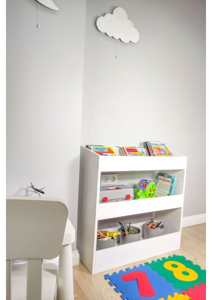 Floransa Bebek - Çocuk Odası Çok Amaçlı Bölmeli Oyuncak Dolap, Kitaplık, Mutfak Dolabı fiyatları