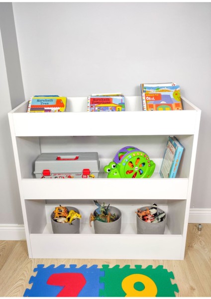 Floransa Bebek - Çocuk Odası Çok Amaçlı Bölmeli Oyuncak Dolap, Kitaplık, Mutfak Dolabı modelleri