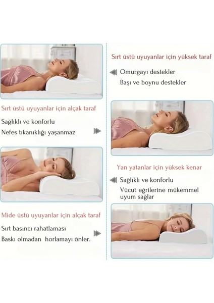 Ortopedik Visco Boyun Yastığı – Boyun Düzleşmesi Için Destekleyici ve Ergonomik Tasarım | Lüks ve Konforlu Uyku Yastığ fırsatları