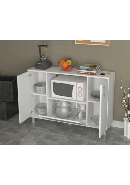 Tamamı Mdf Mikrodalga Fırını Dolabı 3 Kapaklı Çok Amaçlı Mutfak Dolabı fiyatları