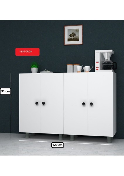 Çok Amaçlı Dolap Mutfak Kiler Dolabı 120 cm