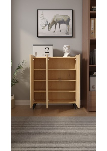 Iliana 3 Kapaklı 4 Raflı Çok Amaçlı Dolap, Banyo Dolabı, Mutfak Dolabı Rivoli fırsatları