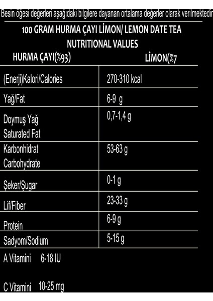 Hurma Çayı Limonlu 200 gr x 3