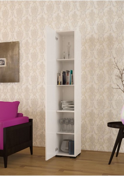 Banyo Dolabı Çok Amaçlı Dolap 5 Raflı Mutfak Dolabı Ofis Dolabı Tek Kapaklı
