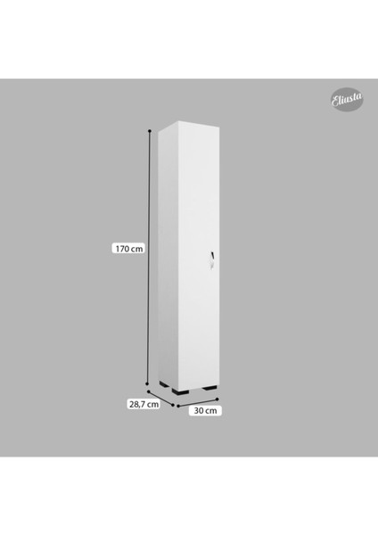 Banyo Dolabı Çok Amaçlı Dolap 5 Raflı Mutfak Dolabı Ofis Dolabı Tek Kapaklı