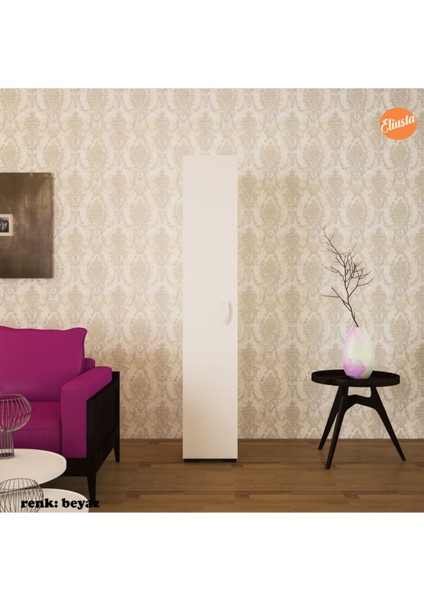 Banyo Dolabı Çok Amaçlı Dolap 5 Raflı Mutfak Dolabı Ofis Dolabı Tek Kapaklı