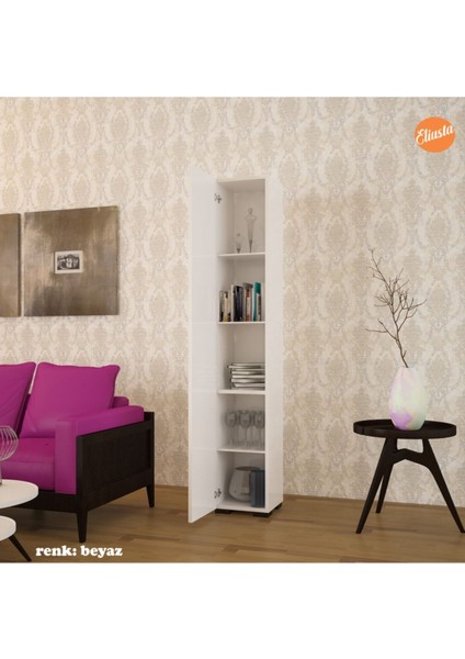Banyo Dolabı Çok Amaçlı Dolap 5 Raflı Mutfak Dolabı Ofis Dolabı Tek Kapaklı