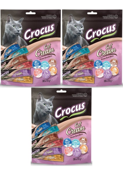 Multipack 6 Çeşit Krema Kedi Ödülü 30X15GR - 3 Paket