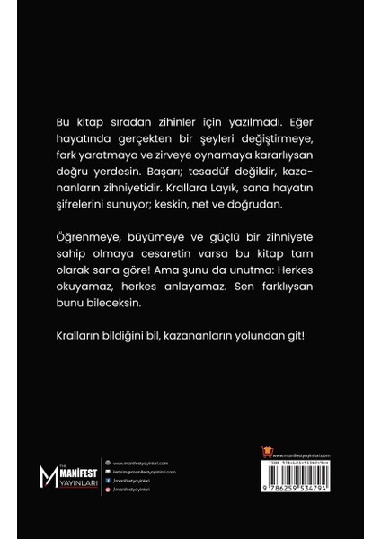 Manifest Yayınları Krallara Layık Ibrahim Başkal 9786259534794 fiyatları