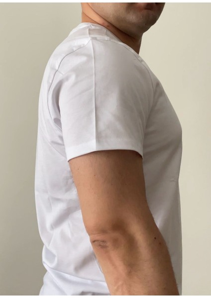Siyah Erkek T-Shirt Bisiklet Yaka, Premium Kumaş, Minimalist Stil