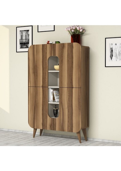 Mine Çok Amaçlı Dolap - Kitaplık - Ceviz / Krem fiyatları