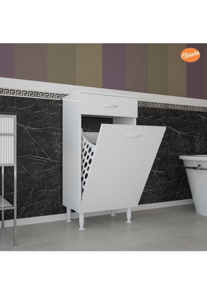 Çok Amaçlı Dolap Sepetli Kirli Çamaşır Dolabı Raflı Mutfak Dolabı Banyo Dolabı