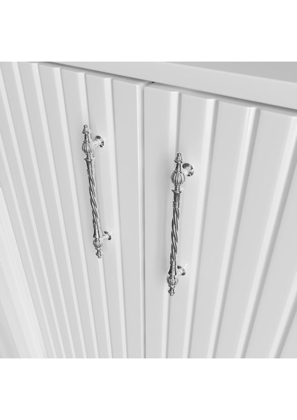 Lyra Çok Amaçlı Dolap Mutfak Balkon Kiler Banyo Ayakkabılık Dolabı Beyaz Gümüş fiyatları