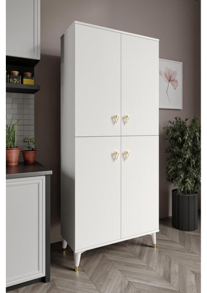 Simple SP4190 Çok Amaçlı Dolap 4 Kapaklı Mutfak Dolabı Balkon Dolabı Kiler Banyo Dolabı Ayakkabıl fiyatları
