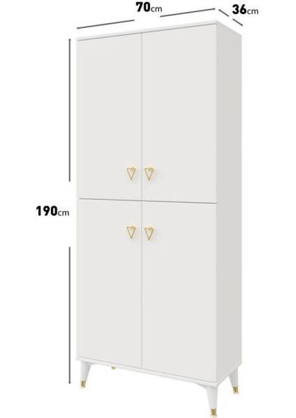 Simple SP4190 Çok Amaçlı Dolap 4 Kapaklı Mutfak Dolabı Balkon Dolabı Kiler Banyo Dolabı Ayakkabıl fırsatları