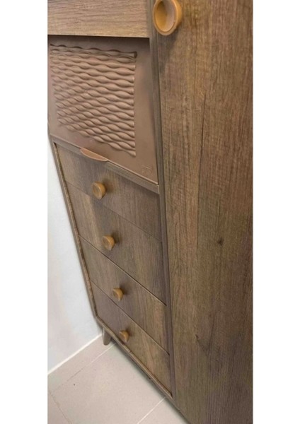 Ahşap Bombeli Çekmeceli Mutfak Kiler Dolabı Ekmeklik Barok Ceviz Kurulu fiyatları