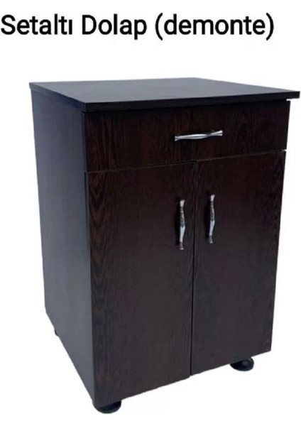 Set Altı Kiler Dolabı Tek Çekmeceli Wenge Kurulu Gönderilir