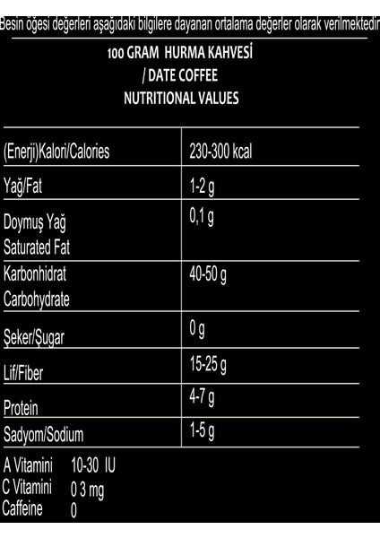 Hurma Kahvesi 3 x 100 gr