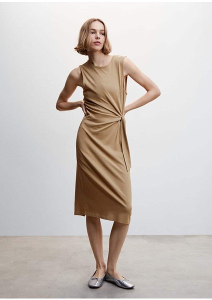 Fiyonklu Cut-Out Detaylı Elbise fiyatları