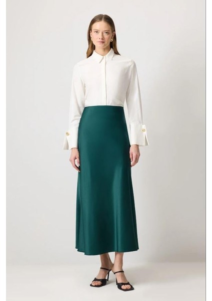Basic Saten Etek Yeşil