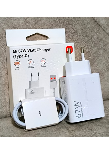 Xiaomi Mi Note 12 Pro 13 Pro Plus Uyumlu 67W Turbo Hızlı Şarj Cihazı Aleti Set 6A Myd 12-Eh