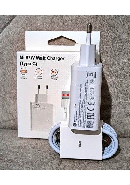 Xiaomi Mi Note 12 Pro 13 Pro Plus Uyumlu 67W Turbo Hızlı Şarj Cihazı Aleti Set 6A Myd 12-Eh