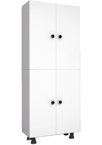 180 cm 6 Raflı Beyaz Çok Amaçlı Banyo/kiler/mutfak/ayakkabı Dolabı