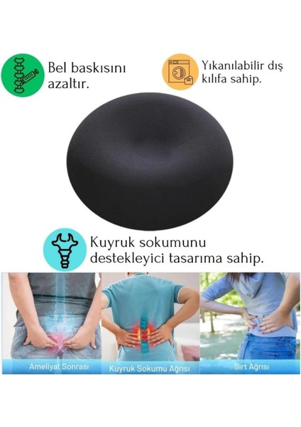 Ortopedik Oturma Simidi –| Ev, Ofis ve Araç Kullanımına Uygun Ergonomik Yastık