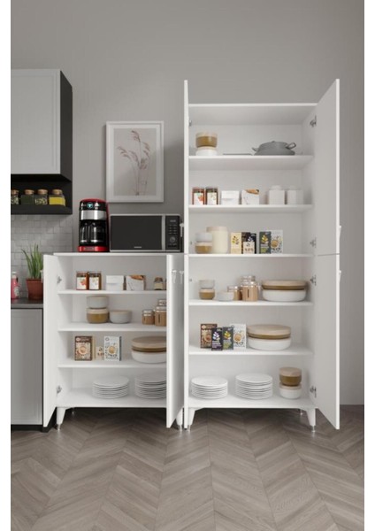 Simple SP6190 Çok Amaçlı Dolap 6 Kapaklı Mutfak Dolabı Balkon Dolabı Kiler Banyo Dolabı Ayakkabıl modelleri