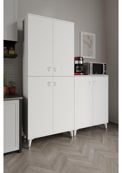 Simple SP6190 Çok Amaçlı Dolap 6 Kapaklı Mutfak Dolabı Balkon Dolabı Kiler Banyo Dolabı Ayakkabıl fırsatları