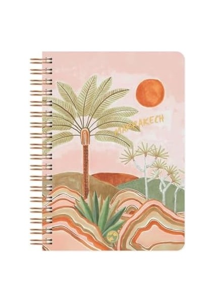 Color Marrakech Spiralli Defter Kareli Palmiye 17X24 cm