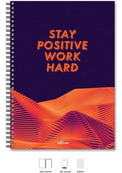 Color A4 Defter Çizgili 200 Syf Stay Energy