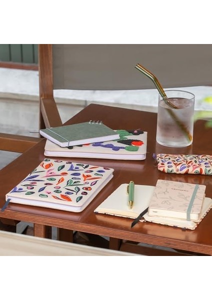 Defter Mr A5 Kabartma Yaprak Desen